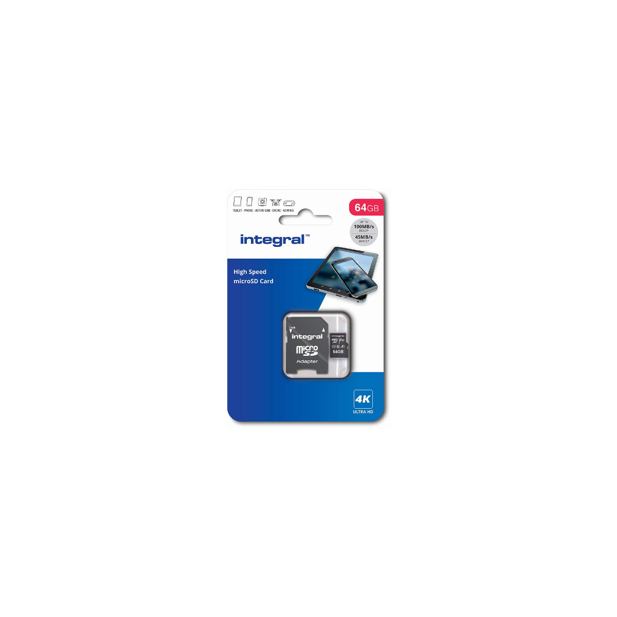INTEGRAL Micro SD V30 da 64GB