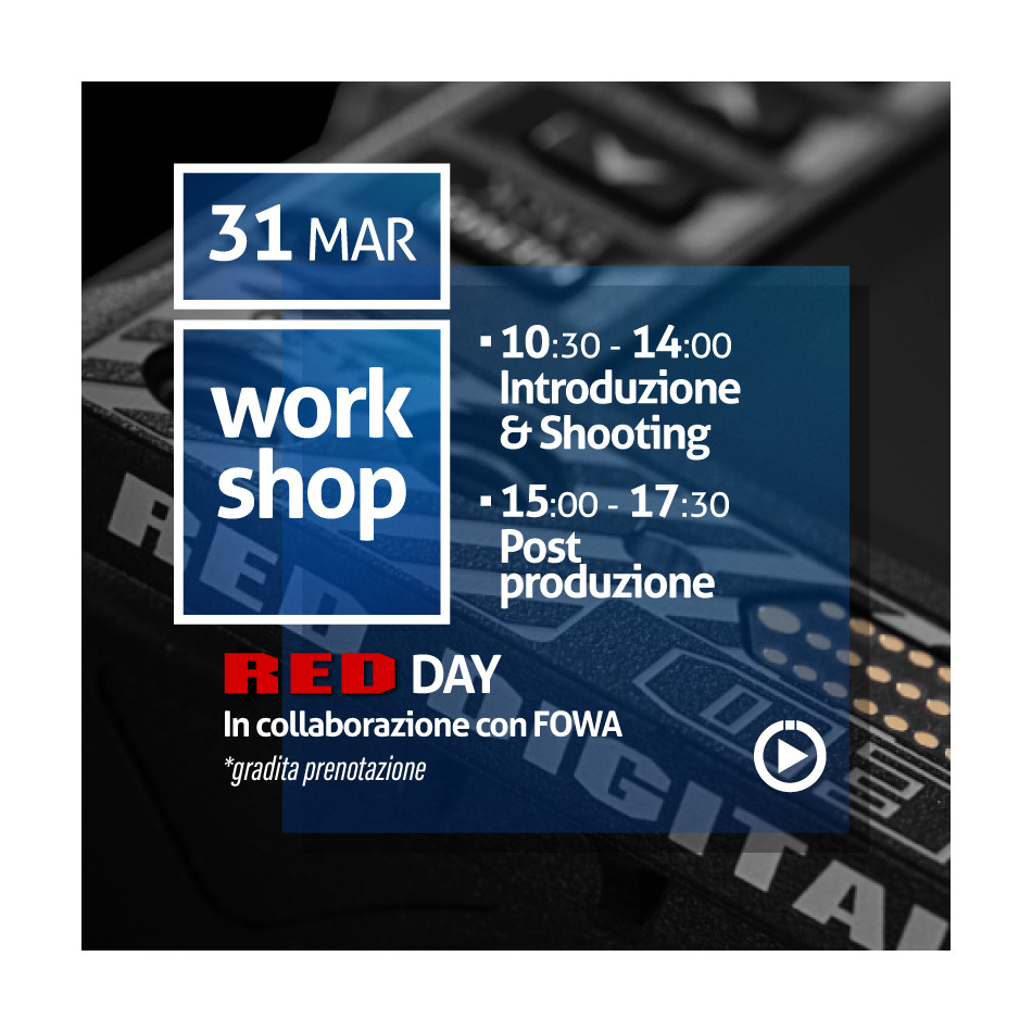 EVENTO Workshop RED | Martedì 31 MARZO
