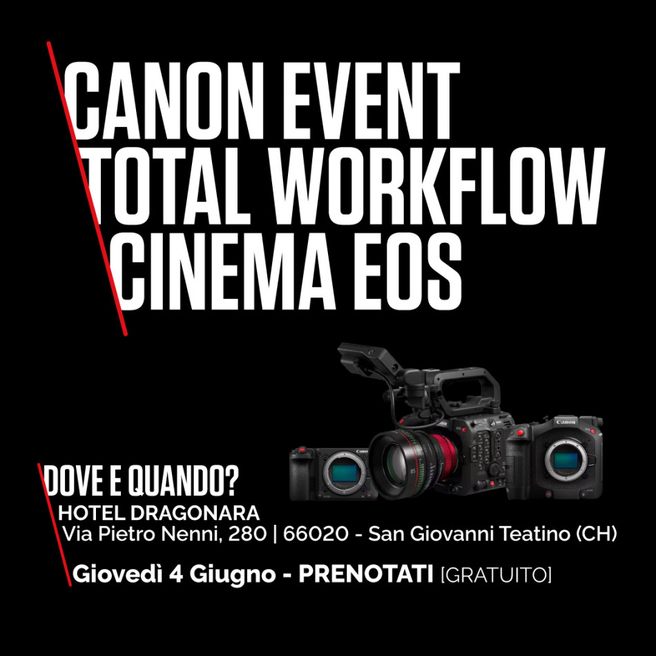 EVENTO Workshop CANON | Giovedì 4 Giugno