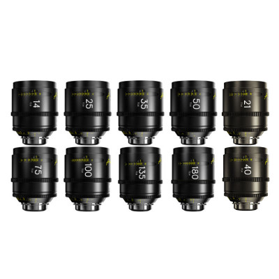 DZOFILM - Arles 14/21/25/35/40/50/75/100/135/180mm FF/VV Prime Cine Lens (PL mount, meter)